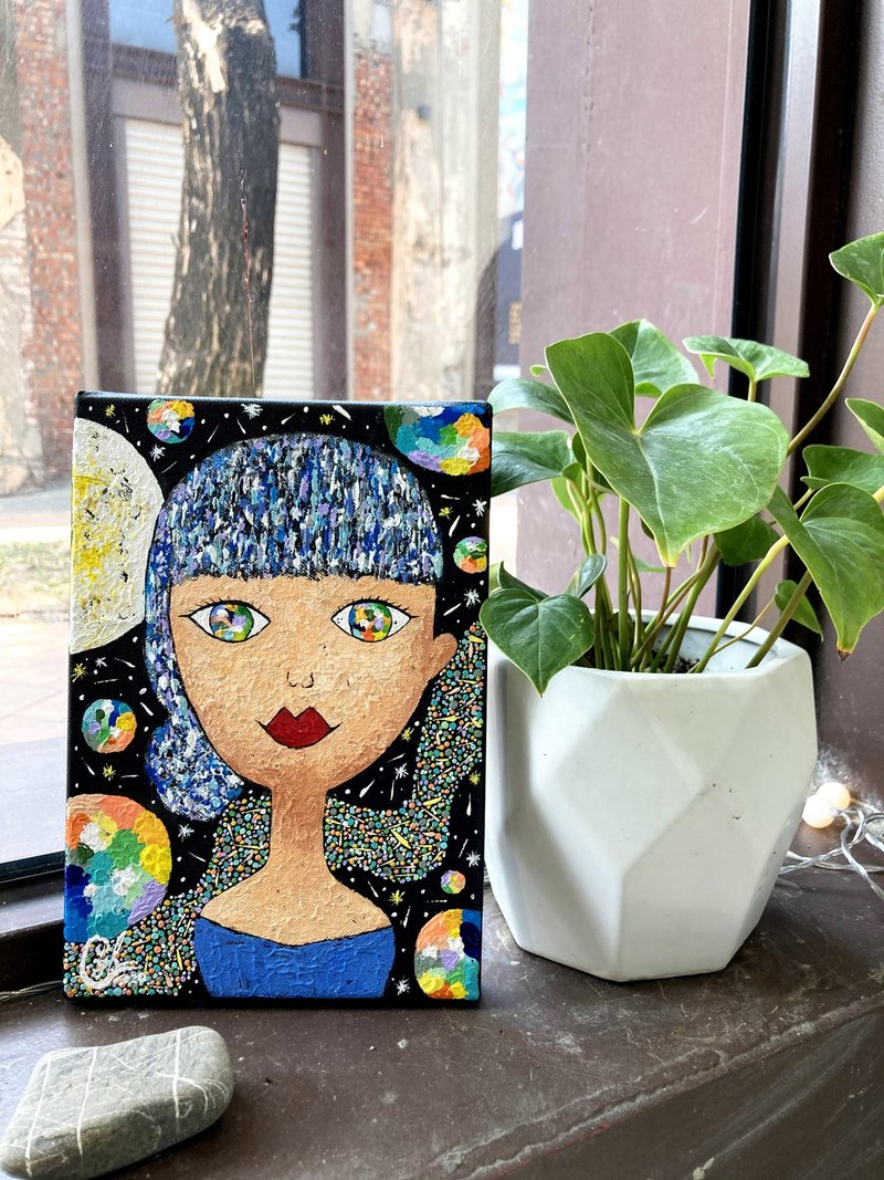 訂製繪畫  水瓶小姐－小宇宙的月光舞步 9 - 海報/掛畫/掛布 - 棉．麻 多色