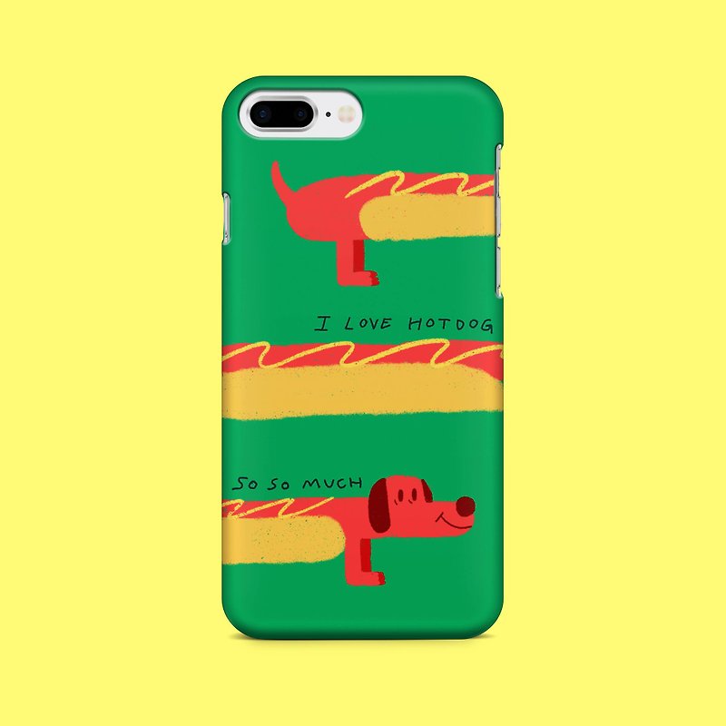ホットドッグ - 赤緑の電話ケース - スマホケース - プラスチック 多色