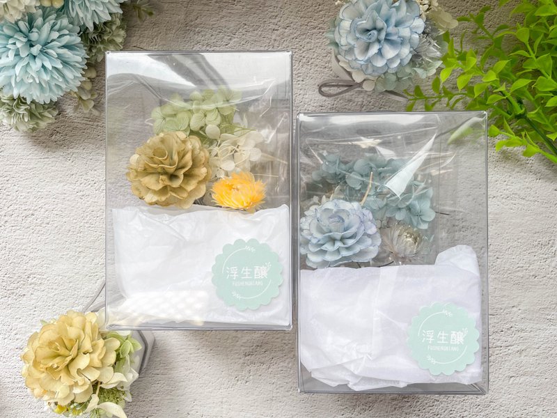 【DIY】Dry Flower Diffuser Handmade Kit (Blue/Green) + Instructional Video - จัดดอกไม้/ต้นไม้ - พืช/ดอกไม้ สีเขียว