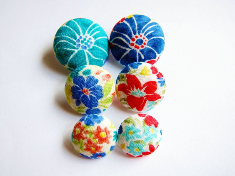 布ボタン編み・裁縫 手作り素材 ハイビスカスの花 DIY素材 - 編み物/刺繍/羊毛フェルト/裁縫 - コットン・麻 多色