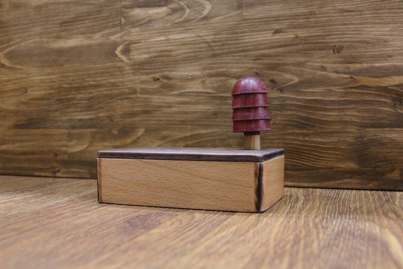 Log Forest Department Small Wooden Box Storage Box Small Tree Box Desktop Type - กล่องเก็บของ - ไม้ สีนำ้ตาล