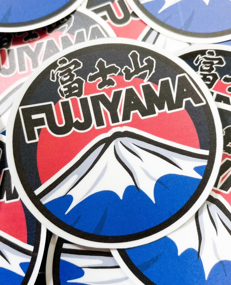 Japanese Stickers-FUJIYAMA Matte Super Wear-resistant Sticker - Stickers - Paper Blue