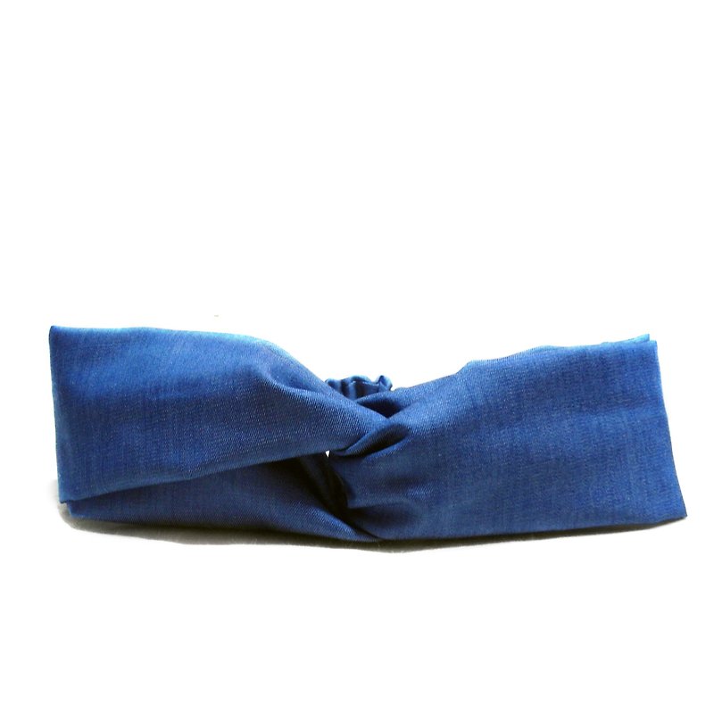The voice of the sea plain cross headband - Headbands - Cotton & Hemp Blue