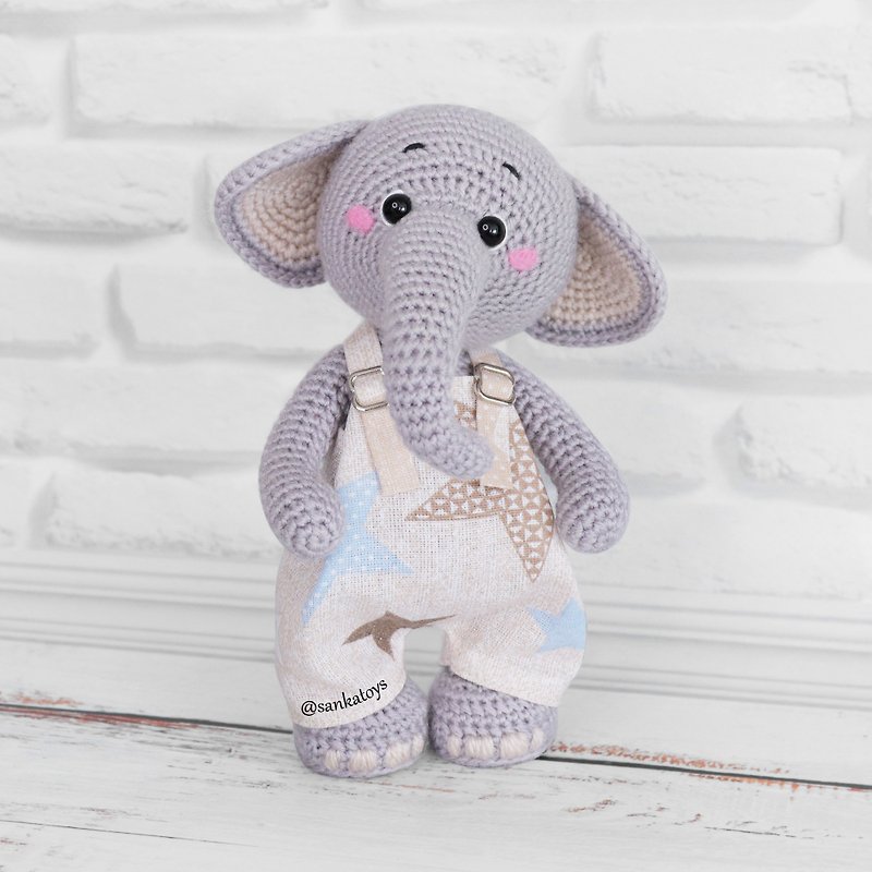 Crochet pattern Elephant in pants, PDF Digital Download, DIY amigurumi tutorial - DIY Tutorials ＆ Reference Materials - Other Materials 