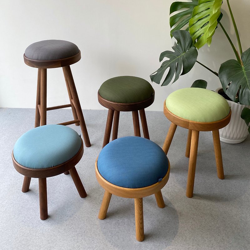 TOMO - Touch Leather/Cross Textured Cotton/Log Chairs, Stools, Side Tables, Gifts - เก้าอี้โซฟา - ไม้ หลากหลายสี