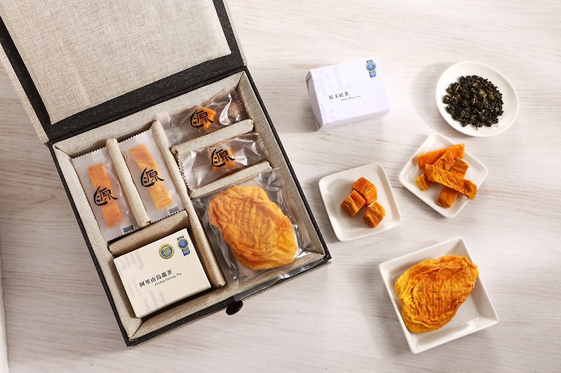Food Michelin 3+2 stars - [source home mango dried] ultimate honor gift box - ผลไม้อบแห้ง - อาหารสด สีส้ม