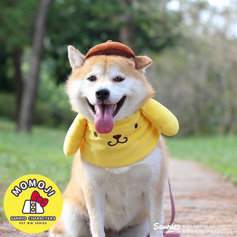 【Momoji . Sanrio characters】Pet Bib - Pompompurin - Clothing & Accessories - Polyester Yellow