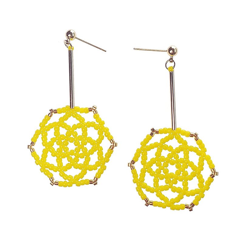 Yellow - Daisy Flower Drop Earrings - Earrings & Clip-ons - Other Materials Yellow