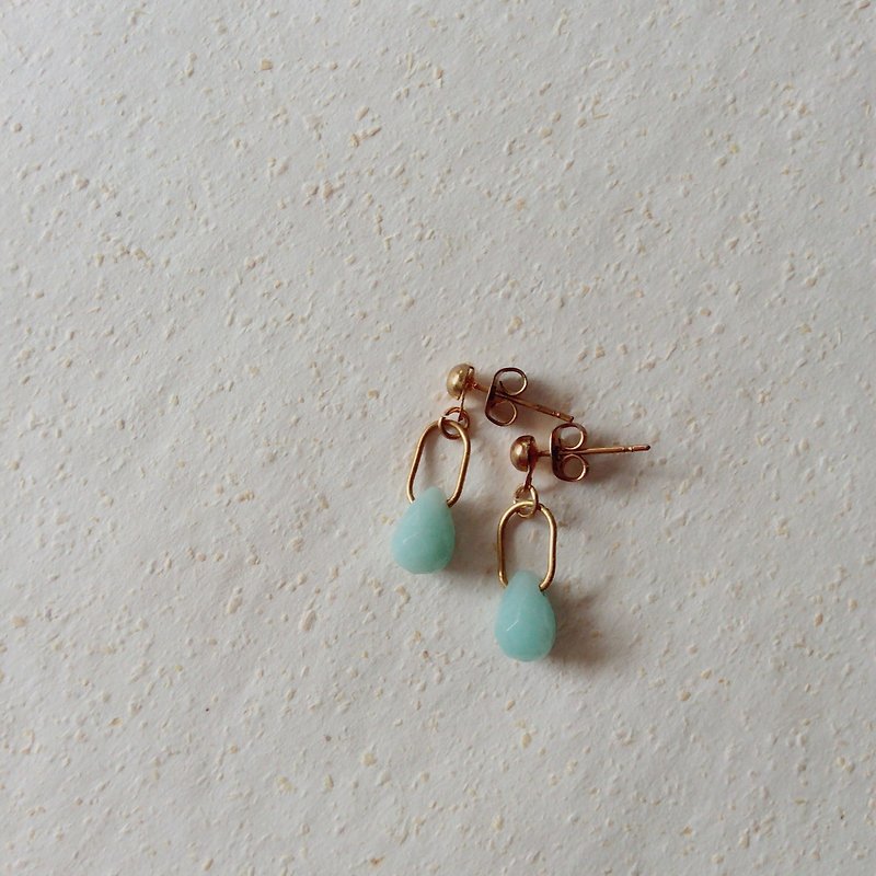 // Tianhe Stone Earring // ve161 - Earrings & Clip-ons - Gemstone Blue