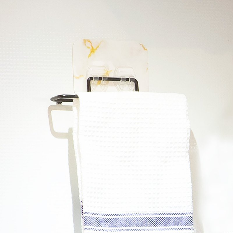 毛巾掛架  Otel Magic Sticky Hook Towel Hanger タオルハンガー 大理石紋路 - 衛浴用品/浴室收納 - 塑膠 白色