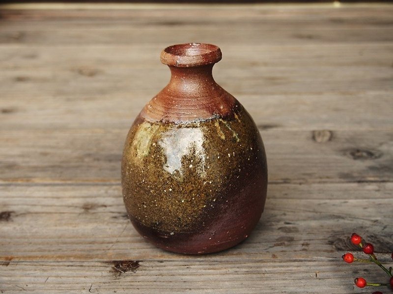 備前 徳利【ごま】＿t-034 - 花瓶・植木鉢 - 陶器 ブラウン