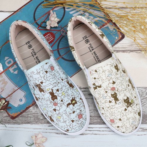 富發牌古著鞋 FUFASHOES 敲可愛!貓咪懶人鞋 1BR88