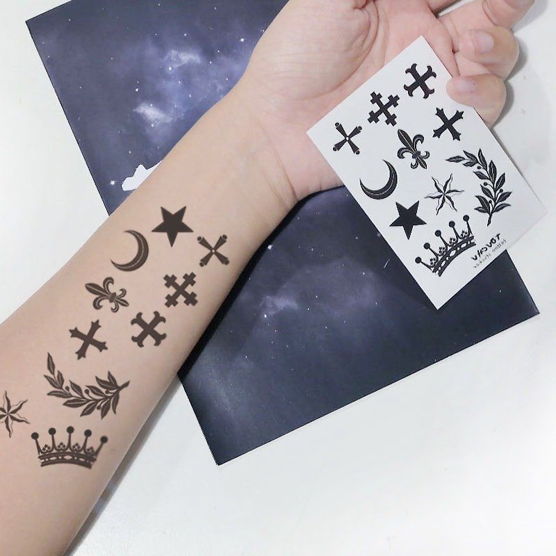 TU tattoo sticker - cool small tattoo/ tattoos / waterproof tattoo / Original /tattoo sticker - Temporary Tattoos - Paper Black