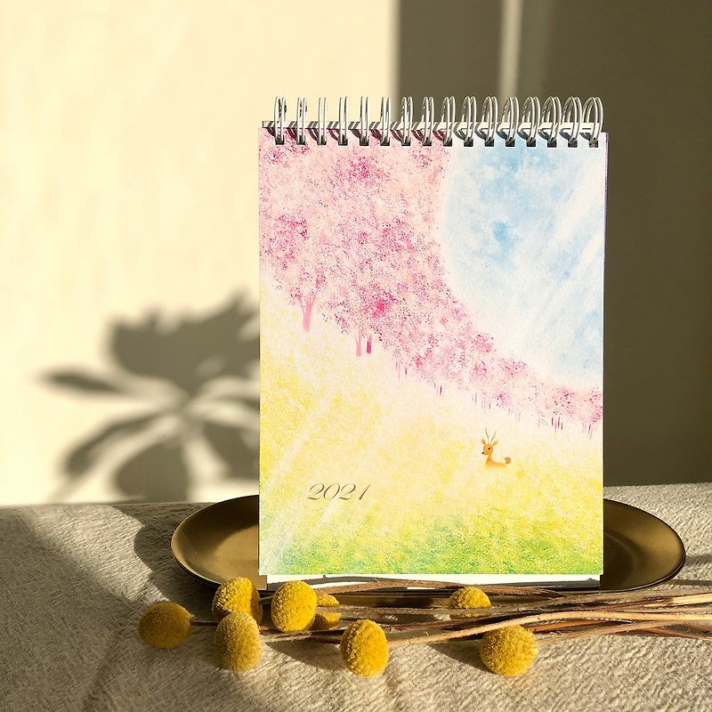 2021 Painted Style Annual Calendar/Desk Calendar/Monthly Calendar/Event Calendar-Time and Time - Calendars - Paper Multicolor