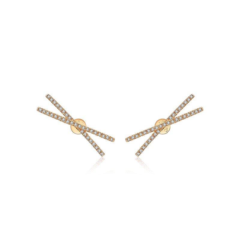 Cross Diamond Earring - Earrings & Clip-ons - Other Metals Orange