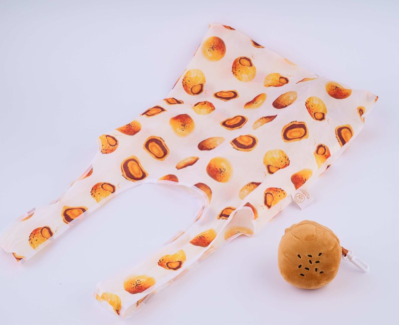 【聖誕禮物】新口味食品行 滿滿蛋黃酥環保提袋 - 手提包/手提袋 - 塑膠 橘色