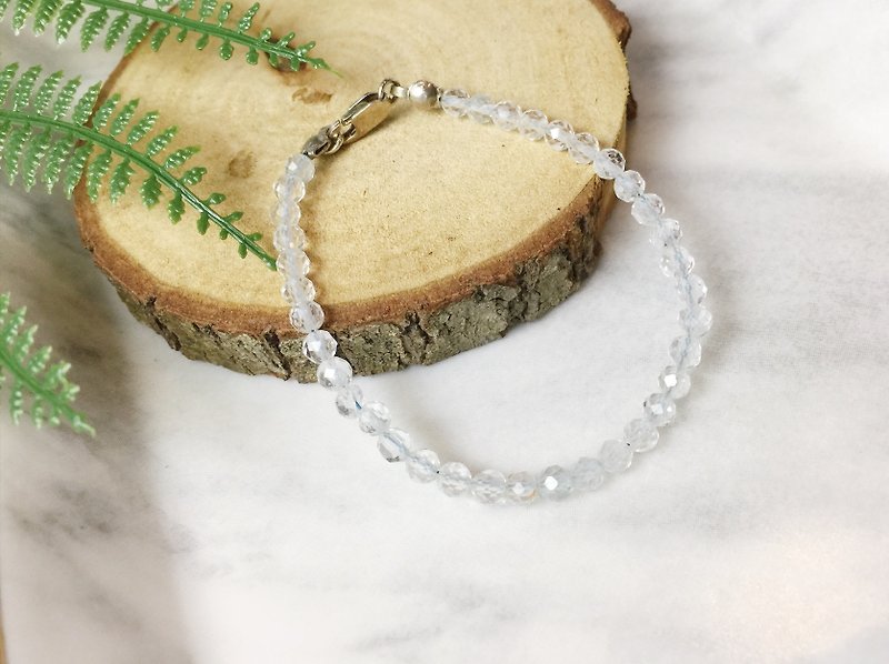 MH sterling silver natural stone elegant series _ topaz - Bracelets - Crystal Transparent