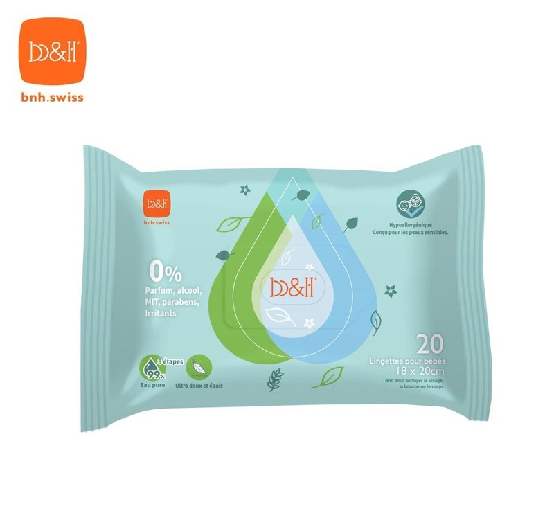 b&h 99%純水加厚特大嬰兒柔濕巾(含蘆薈萃取液 - 無酒精) 20片 - 其他 - 其他材質 白色
