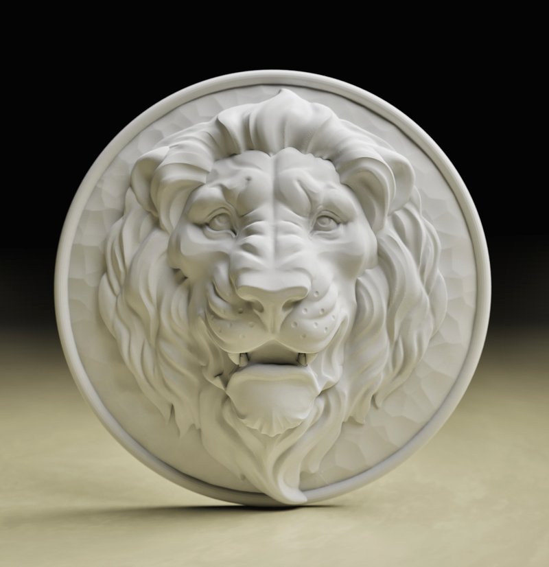 三維模型STL CNC Router文件 3dprintable STL 獅子浮雕 - 其他數位設計 - 其他材質 