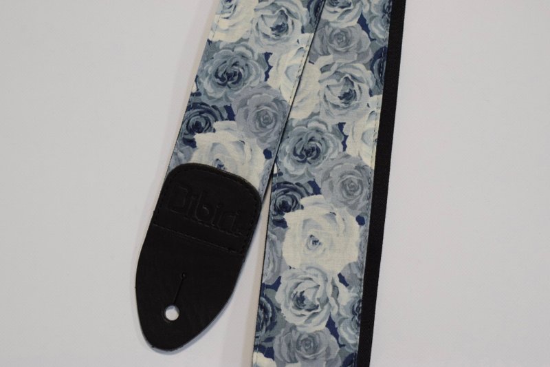 Canvas guitar strap  Kurashiki canvas & Tochigi leather - Other - Cotton & Hemp White