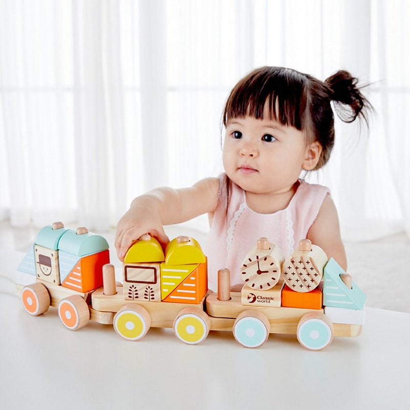 Pull Train - Kids' Toys - Wood Multicolor