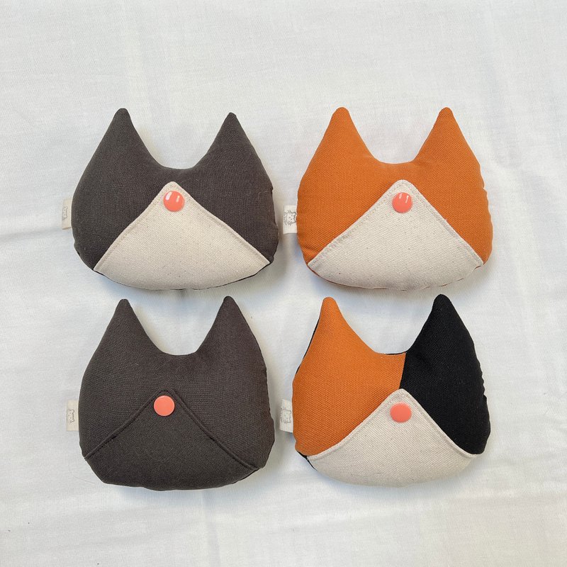 [Customized gift] Refillable cat straw bag cat straw bag cat shape cat toy - Pet Toys - Cotton & Hemp 