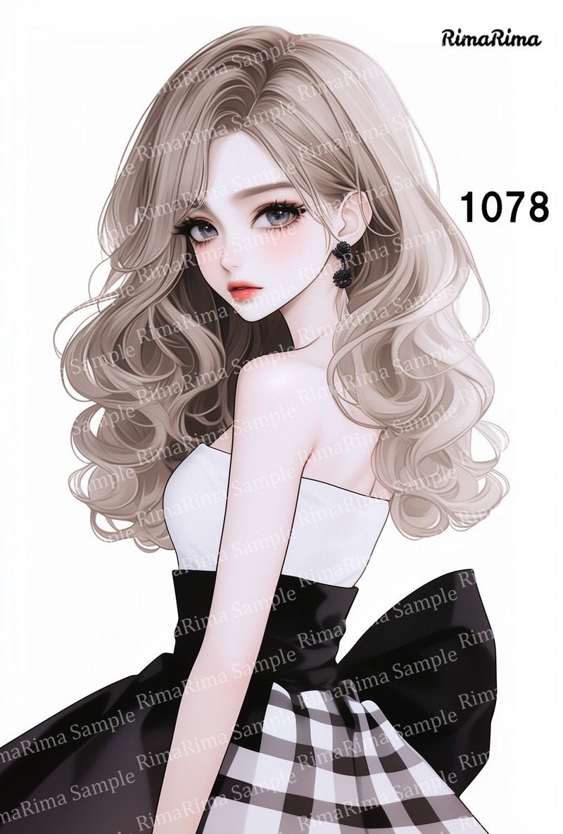 1078 原創貼紙 原創人物貼紙 貼紙 標籤 りまりま RimaRima - 貼紙 - 紙 