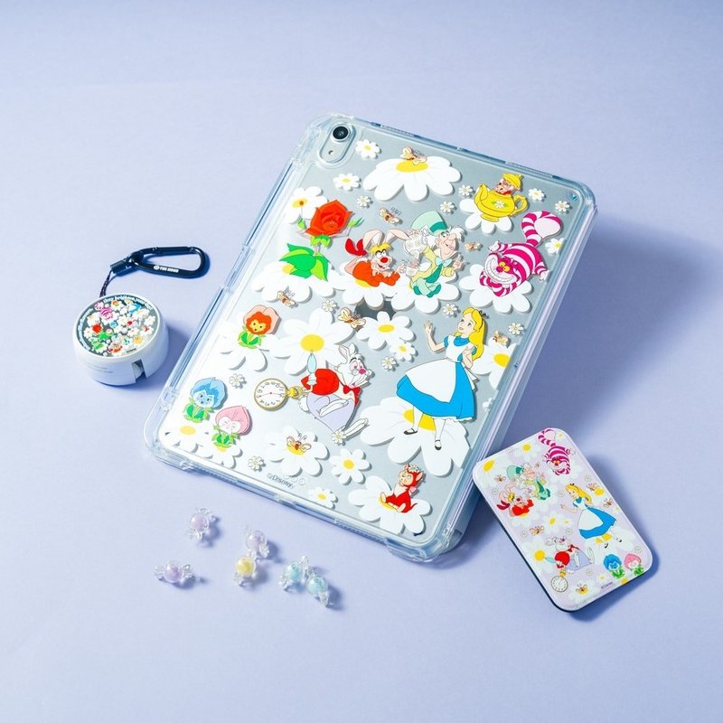 愛麗絲夢遊仙境 iPad Air /Pro 2024mini7可拆式防摔透明保護摺套 - 平板/電腦保護殼/保護貼 - 塑膠 多色