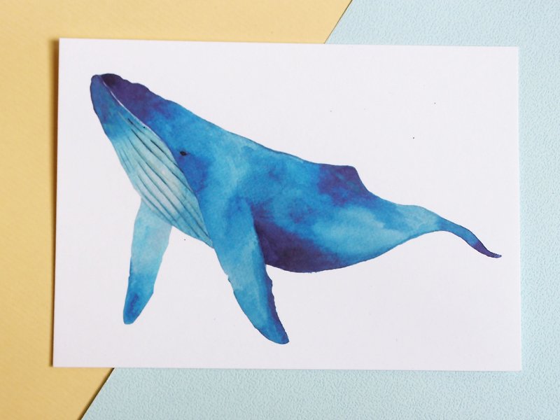 大きなナガスクジラポストカードクジラ - カード・はがき - 紙 