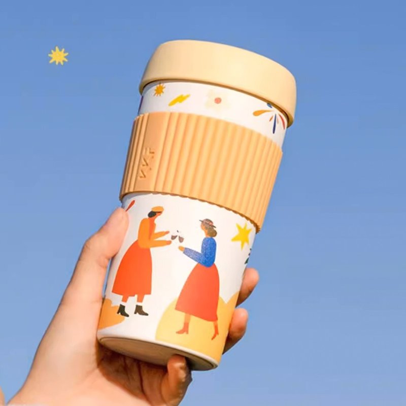 [Exquisite packaging] Gourmet KKF 316 Stainless Steel rainbow thermos cup 490ml - CHEERS - กระบอกน้ำร้อน - โลหะ สีส้ม