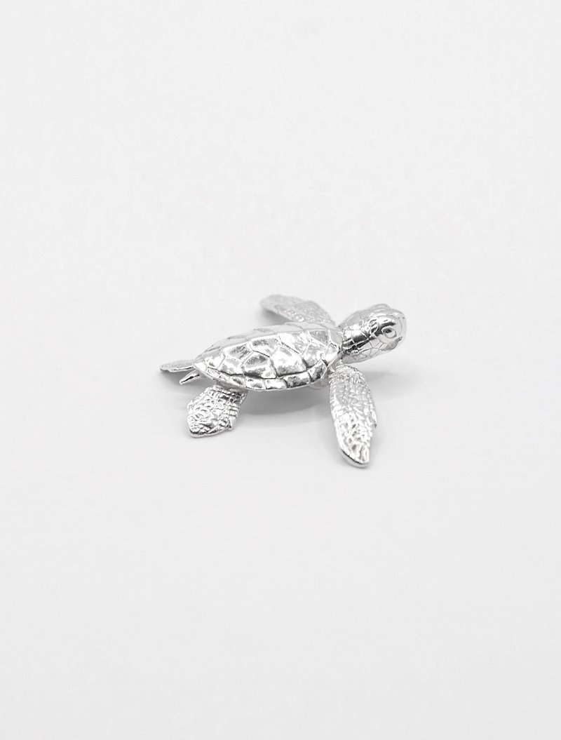 Turtle Necklace - สร้อยคอ - เงินแท้ สีเงิน