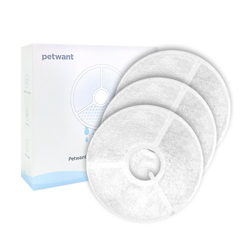 PETWANT MINI ペット循環式ウォーターマシン W3-2 フィルター - 食器 - その他の素材 ホワイト