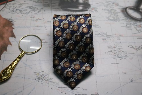 壞紳士 復古窄版圖騰領帶/真絲商務necktie