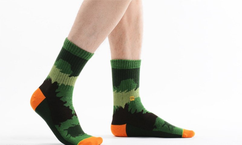 熱昇華中筒休閒襪 ::綠:: - 襪子 - 聚酯纖維 綠色