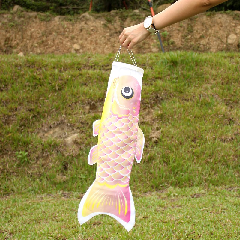 台灣鯉魚旗60CM (粉紅黃) - 裝飾/擺設  - 聚酯纖維 粉紅色