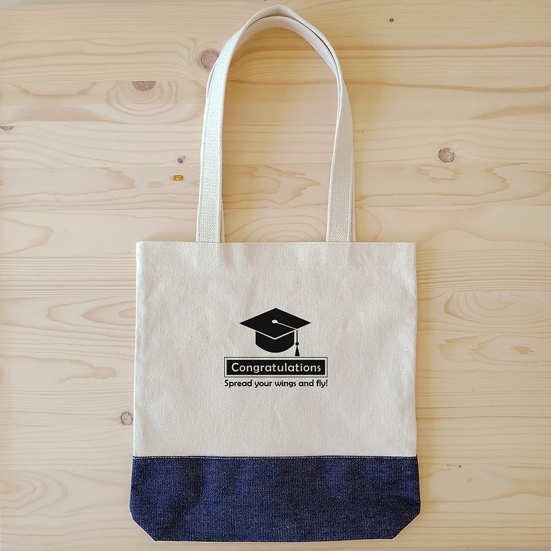 Graduation blessing shoulder bag - Messenger Bags & Sling Bags - Cotton & Hemp White