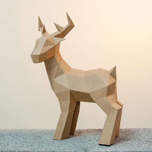 問創 Ask Creative DIY手作3D紙模型擺飾 聖誕節/小動物系列- 幼幼小鹿