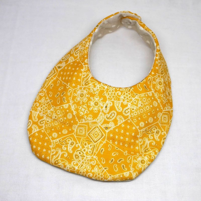 Japanese Handmade 8-layer- gauze Baby Bib - 圍兜/口水巾 - 棉．麻 黃色