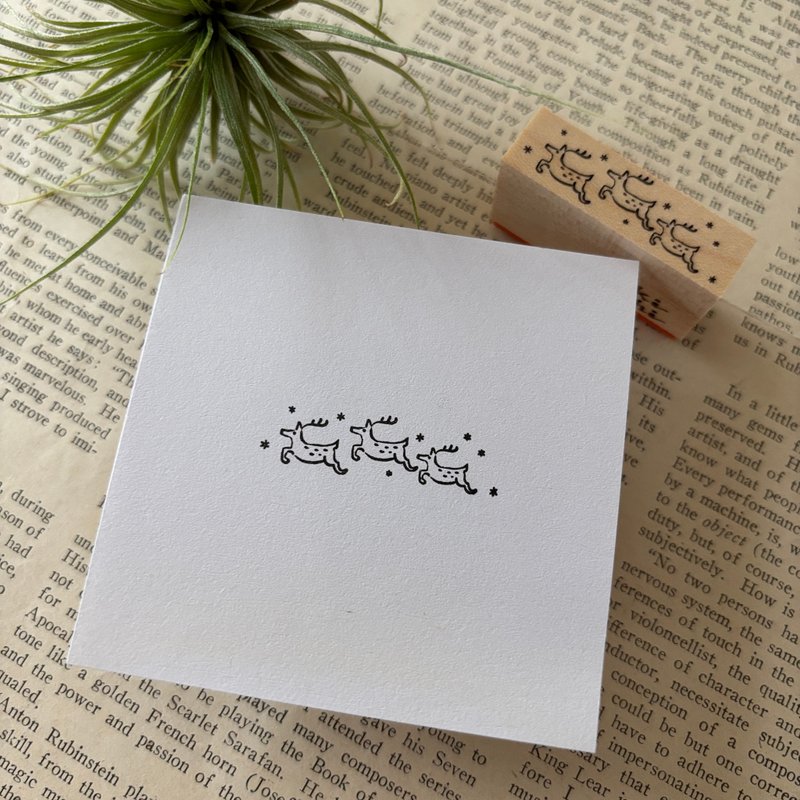 走るトナカイはんこ - 印章/印台 - 橡膠 