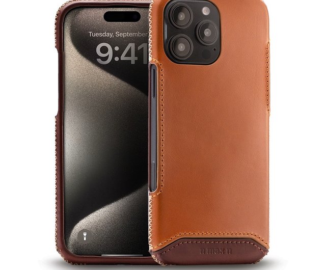 Customizable Leather Pouch with Pocket for iPhone 16 Pro Max