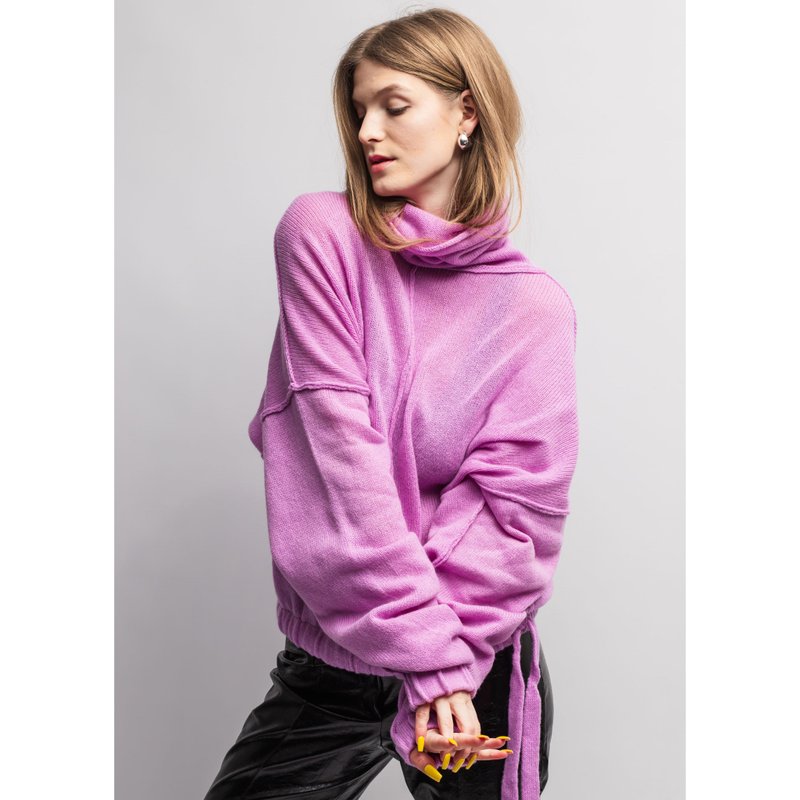 Cashmere wool sweater, Lavender turtleneck sweater, Oversized purple jumper - 女毛衣/針織衫 - 羊毛 紫色