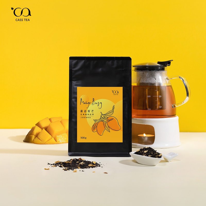 [User Bag Original Leaf Loose Tea] CASS TEA Recently Good Mango Flavored Black Tea 100g - ชา - วัสดุอื่นๆ สีเหลือง