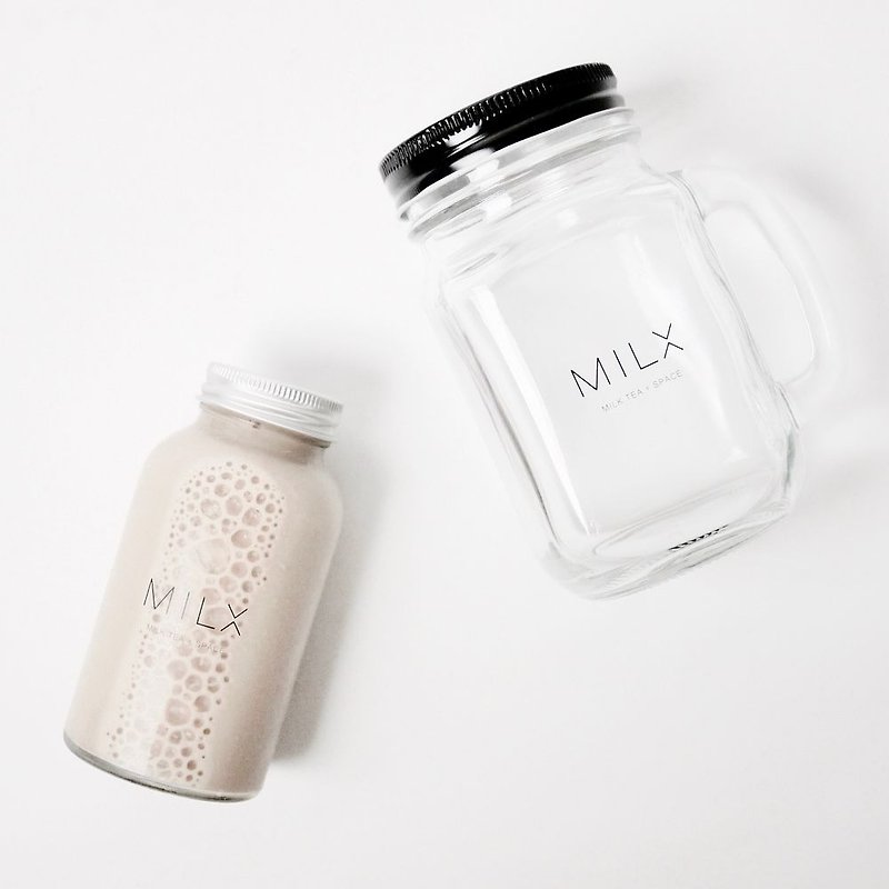 MILX Logo Large Cans + Vials - ถ้วย - แก้ว สีใส