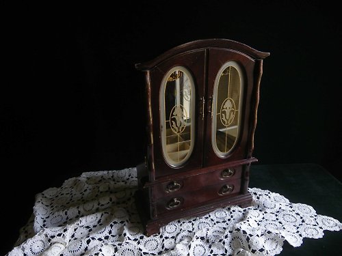 老時光OLD-TIME Vintage & Classic & Deco 【老時光 OLD-TIME】早期台灣木製玻璃珠寶櫃