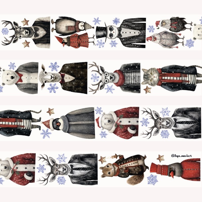 Spooky Winter Friends – Matte PET Masking Tape - มาสกิ้งเทป - วัสดุอื่นๆ 