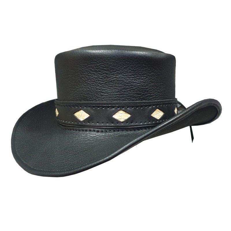 Pale Rider Gambler Hat - 帽子 - 真皮 黑色
