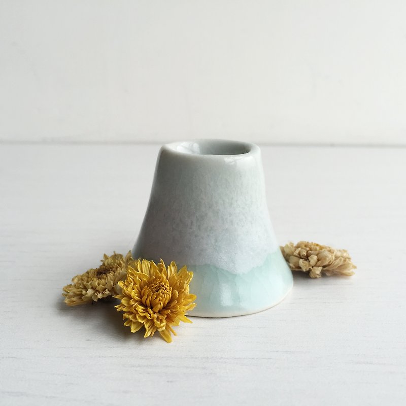 Handmade ceramic mint ball series small snow mountain flower
