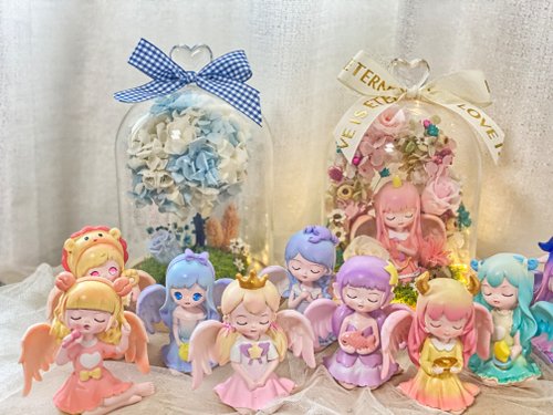 花時間 Flower Time 12星座 永生花 玩偶 乾燥花 夜燈 玻璃罩 真花 情人節 女友 生日