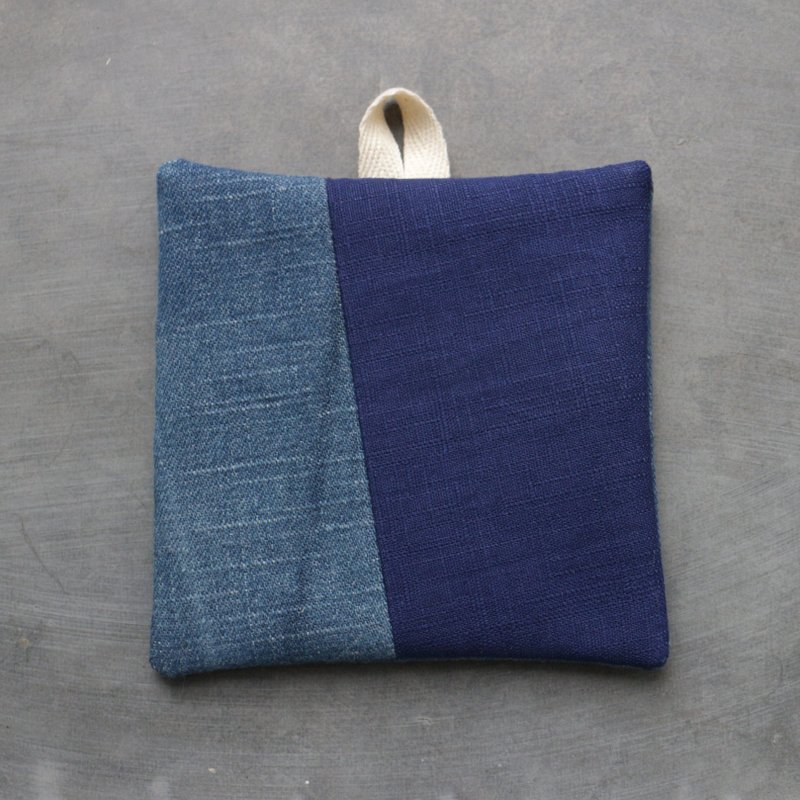 Patchwork coaster 220 denim blue - Coasters - Cotton & Hemp Blue