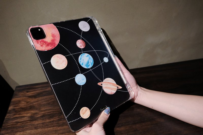 九大行星系列  防摔IPAD保護套 附筆槽位 - 平板/電腦保護殼 - 塑膠 透明